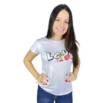 T-shirt Feminina Blusa Blusinha Camiseta Curta Tamanho Único