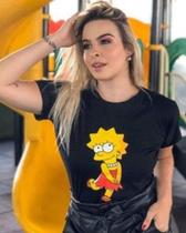 T-shirt feminina bordada tamanho único P ao GG