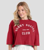T- Shirt Feminina Cropped Dianna Vermelho