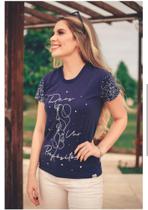 T-shirt feminina "Deus une propósitos." Azul M T-shirt feminina "Deus une propósitos." Azul M