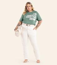 T-Shirt Feminina E Estampa Meia Malha Secret Glam Verde