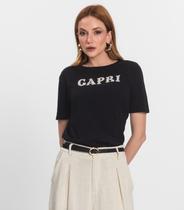 T- Shirt Feminina em Meia Malha Endless Preto T- Shirt Feminina em Meia Malha Endless Preto