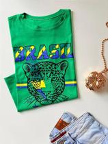 T-Shirt Feminina Estampada Brasil Ref. 1899 - Tamanho Único