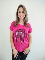 T-shirt Feminina Estonada Rosa Pink