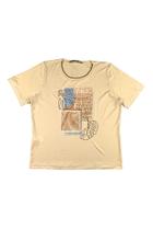 T-Shirt Feminina Gola Redonda com Estampa Central Miravest T-Shirt Feminina Gola Redonda com Estampa Central Miravest