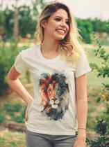 T-shirt feminina "Leão" Marfim G