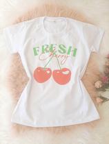T-shirt Feminina Malha 100% Algodão Fresh