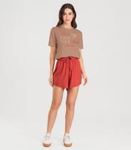 T-shirt Feminina Manga Curta Dianna Marrom