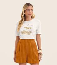 T- Shirt Feminina Manga Curta Endless Bege T- Shirt Feminina Manga Curta Endless Bege