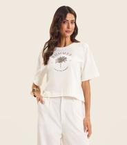 T- Shirt Feminina Manga Curta Endless Bege T- Shirt Feminina Manga Curta Endless Bege