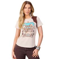 T-shirt Feminina Moonhorse Estampa De Cavalos Com Strass Top T-shirt Feminina Moonhorse Estampa De Cavalos Com Strass Top