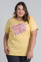 T-shirt Feminina Plus Size Estampada " Bloom Wild Be Magical " - Serena