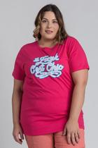 T-shirt Feminina Plus Size Malha Algodão Estampada "Le Freak C'est Chic" - Serena
