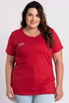 T-shirt Feminina Plus Size Malha Algodão Estampada " Self Love Jorney" - Serena