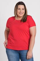 T-shirt Feminina Plus Size Visco Básica - Serena