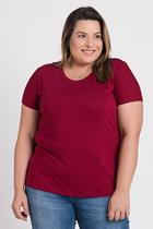 T-shirt Feminina Plus Size Visco Básica - Serena