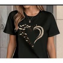 T-shirt Feminina - Snoopy Normal - Amor - Barbie Camiseta - Baby Look Camisa Flor em Malha