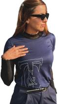 T-Shirt Feminina T&C Azul Escuro - Estilo e Conforto