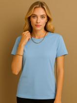 T-Shirt Feminina Varias Cores Camiseta Básica 100% Algodão 30.1 Larga e Soltinha no Corpo Casual e A