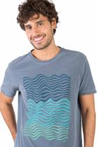 T-Shirt Flamê Estonada Estampa Colorful Waves Azul Marinho AZUL MARINHO/G