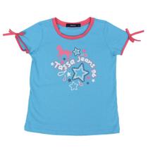 T-Shirt Infantil Feminina Estampada Azul Tassa 31935 T-Shirt Infantil Feminina Estampada Azul Tassa 31935