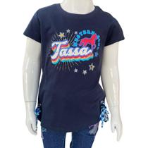 T-shirt Infantil Menina Tassa Marinho 5193 T-shirt Infantil Menina Tassa Marinho 5193