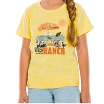 T-shirt Infantil Meninas Ox Horns Amarela 5190