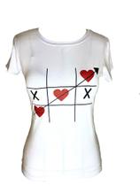 T-shirt Jogo da Velha Coração T-shirt Jogo da Velha Coração