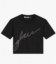 T- Shirt Juvenil Manga Curta em Meia Malha Minty Preto T- Shirt Juvenil Manga Curta em Meia Malha Minty Preto