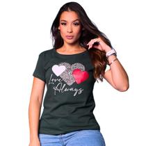 T-shirt love always - verde outer