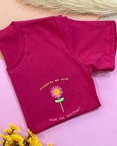 T shirt malu acredite em você, você vai brilhar. (pink)
