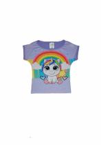 T-shirt Manga Alongada Unicornio