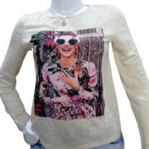 T- Shirt manga longa G, P e M.