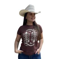T Shirt Marrom Brand Western Tamanho:G