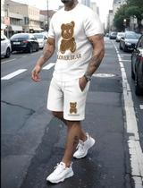 T- Shirt masculina conjunto Casual verão + Short Tactel urso Stay Lover Premium estampado T- Shirt masculina conjunto Casual verão + Short Tactel urso Stay Lover Premium estampado