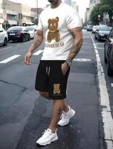 T- Shirt masculina conjunto Casual verão + Short Tactel urso Stay Lover Premium estampado T- Shirt masculina conjunto Casual verão + Short Tactel urso Stay Lover Premium estampado