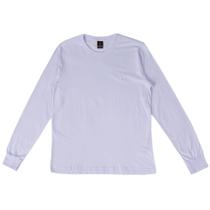 T-Shirt Masculina Desayner Manga Longa Lisa Branco T-Shirt Masculina Desayner Manga Longa Lisa Branco