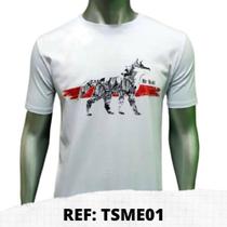 T-Shirt Meia Malha Estampada Branca P