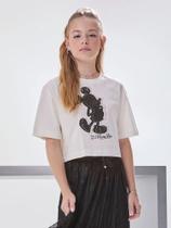 T-shirt Off White do Mickey com Strass - I AM Authoria