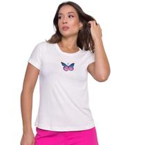 T-shirt pequena borboleta - creme