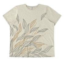 T-shirt Plus Size com Estampa Folhagens - Cereja Rosa T-shirt Plus Size com Estampa Folhagens - Cereja Rosa