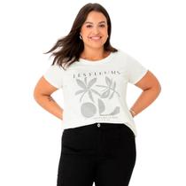 T-Shirt Plus Size Manga Curta 120921