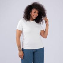 T-shirt plus size strass gola algodão fem T-shirt plus size strass gola algodão fem