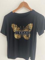 T-shirt preta borboleta Florence TAM P cor preta