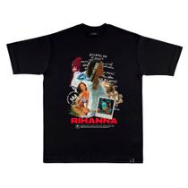 T-shirt rihanna preta básica tamanho m T-shirt rihanna preta básica tamanho m