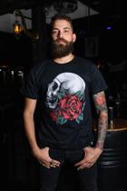 T-Shirt Rockskill Skull and Rose - Masculino