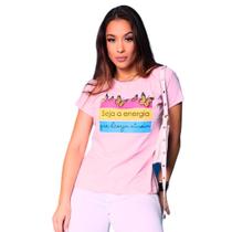 T-shirt seja a energia que deseja atrair - rosa bebê T-shirt seja a energia que deseja atrair - rosa bebê