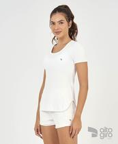 T-Shirt Skin Fit Alongada Alto Giro Branco Optico