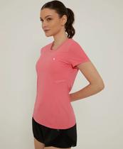 T-Shirt Skin Fit Refletivos Alto Giro Rosa Camelia