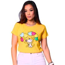 T-shirt snoopy balões - amarela